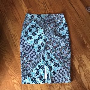 Floral pencil skirt